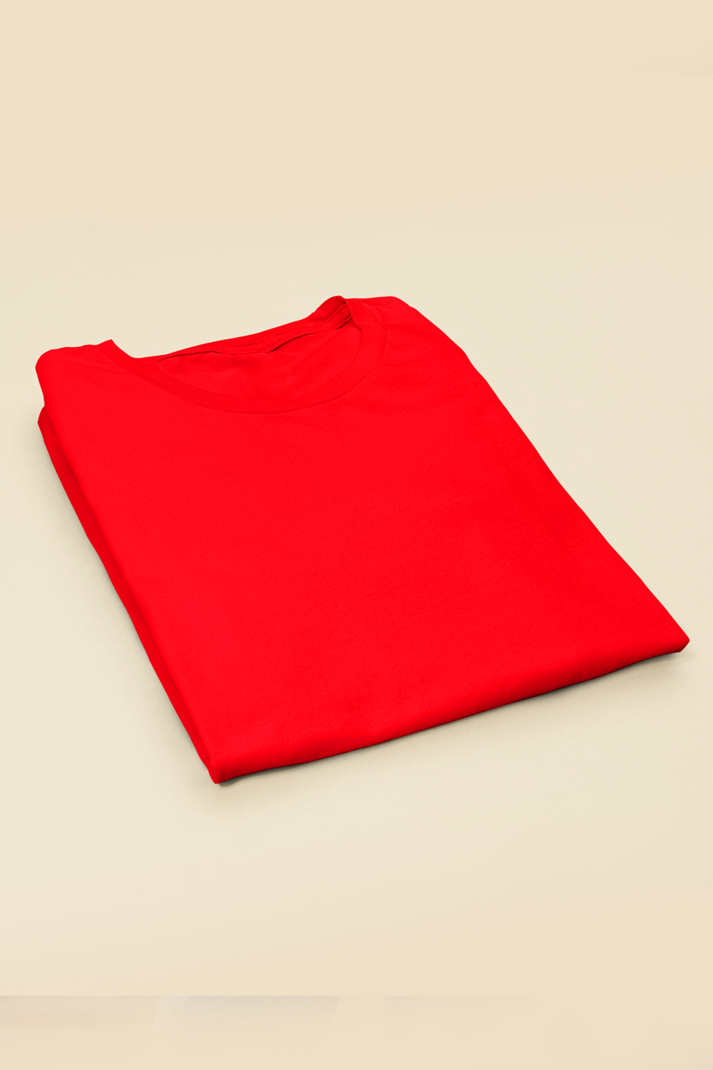 Oversized T-shirt - Red Plain T-Shirt
